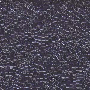 Miyuki 1.8mm Cube Beads - 5g Bag - Grape Lined Crystal