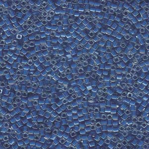 Miyuki 1.8mm Cube Beads - 8.2g Tube - Blue Lined Crystal
