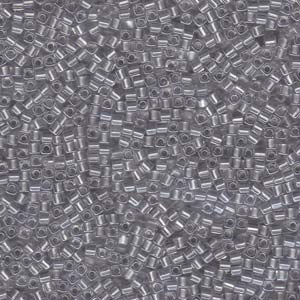 Miyuki 1.8mm Cube Beads - 5g Bag - Sparkle Pewter Lined Crystal