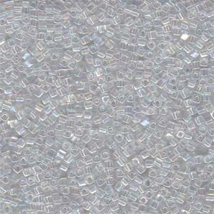 Miyuki 1.8mm Cube Beads - 5g Bag - Crystal AB