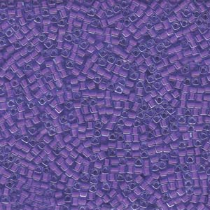 Miyuki 1.8mm Cube Beads - 5g Bag - Lilac Lined Aqua AB