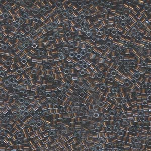 Miyuki 1.8mm Cube Beads - 5g Bag - Sparkle Bronze Lined AB