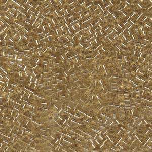Miyuki 1.8mm Cube Beads - 5g Bag - Silver Lined Gold