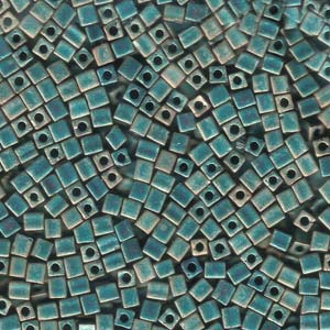 Miyuki Cubes 3mm - 5g Bag – Matte Metallic Patina Iris