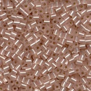 Miyuki Cubes 3mm - 5g Bag – Matte Silver Lined Lt Blush
