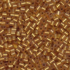 Miyuki Cubes 3mm - 5g Bag – Matte Silver Lined Topaz