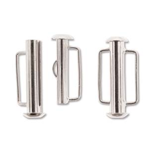 Silver Plated Slide Bar Clasp 21.5mm