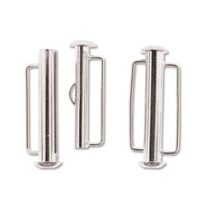 Silver Plated Slide Bar Clasp 26.5mm