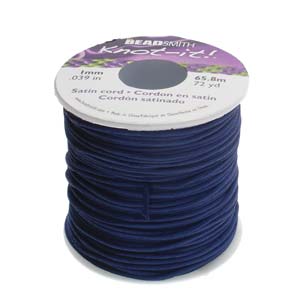 1mm Navy Satin Cord – Per Meter
