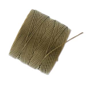 Superlon Bead Cord- 70 Meter Spool - Dark Tan