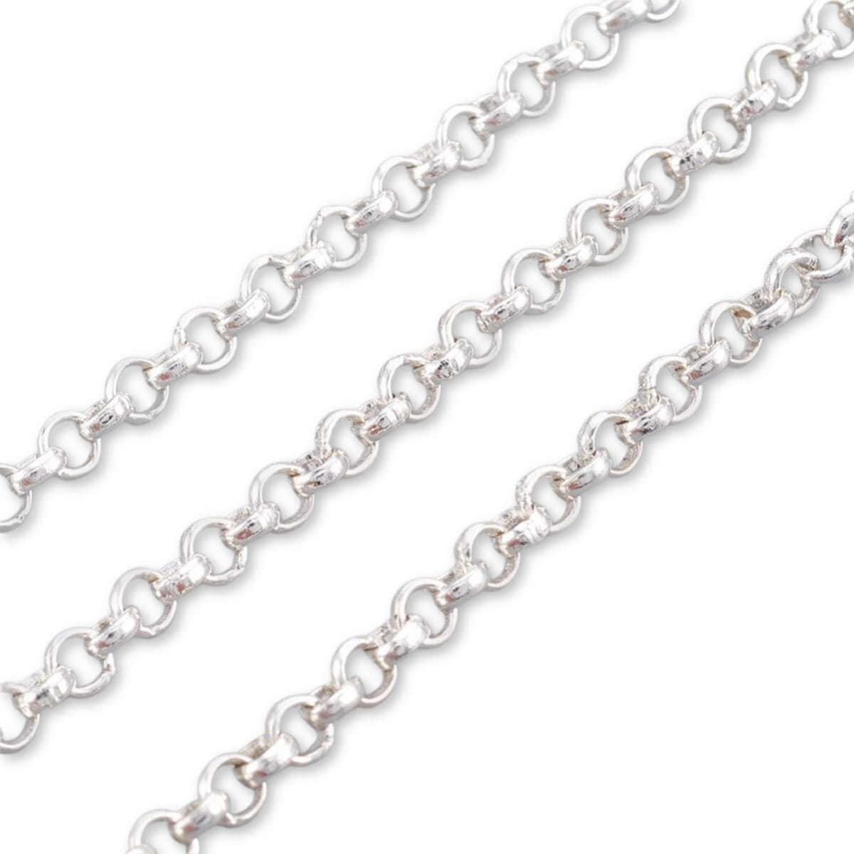 Silver Plated 2.5mm Rollo Chain – 1 meter