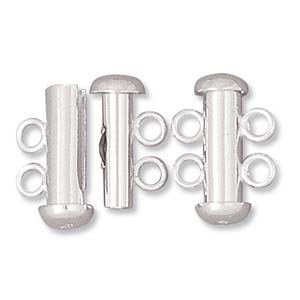 Sterling Silver 2 Strand Tube Clasp