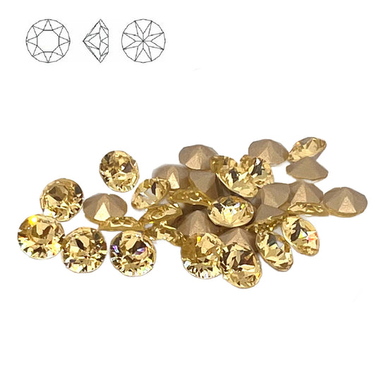 Aurora Pointy Back Chaton (C1028) SS39 – 8mm – Jonquil– Pack of 2