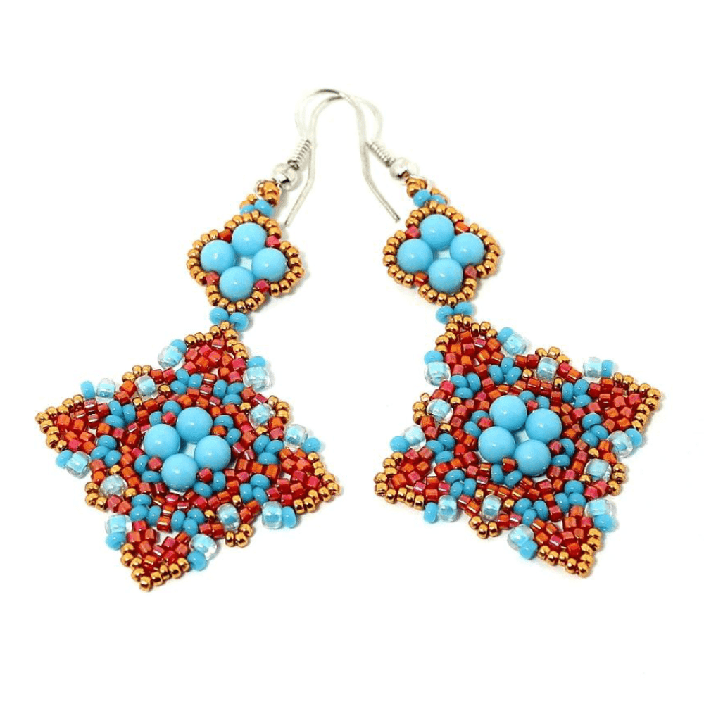 Leda Earring Pattern by Debora Hodoyer - Instant Download or Printed Copy