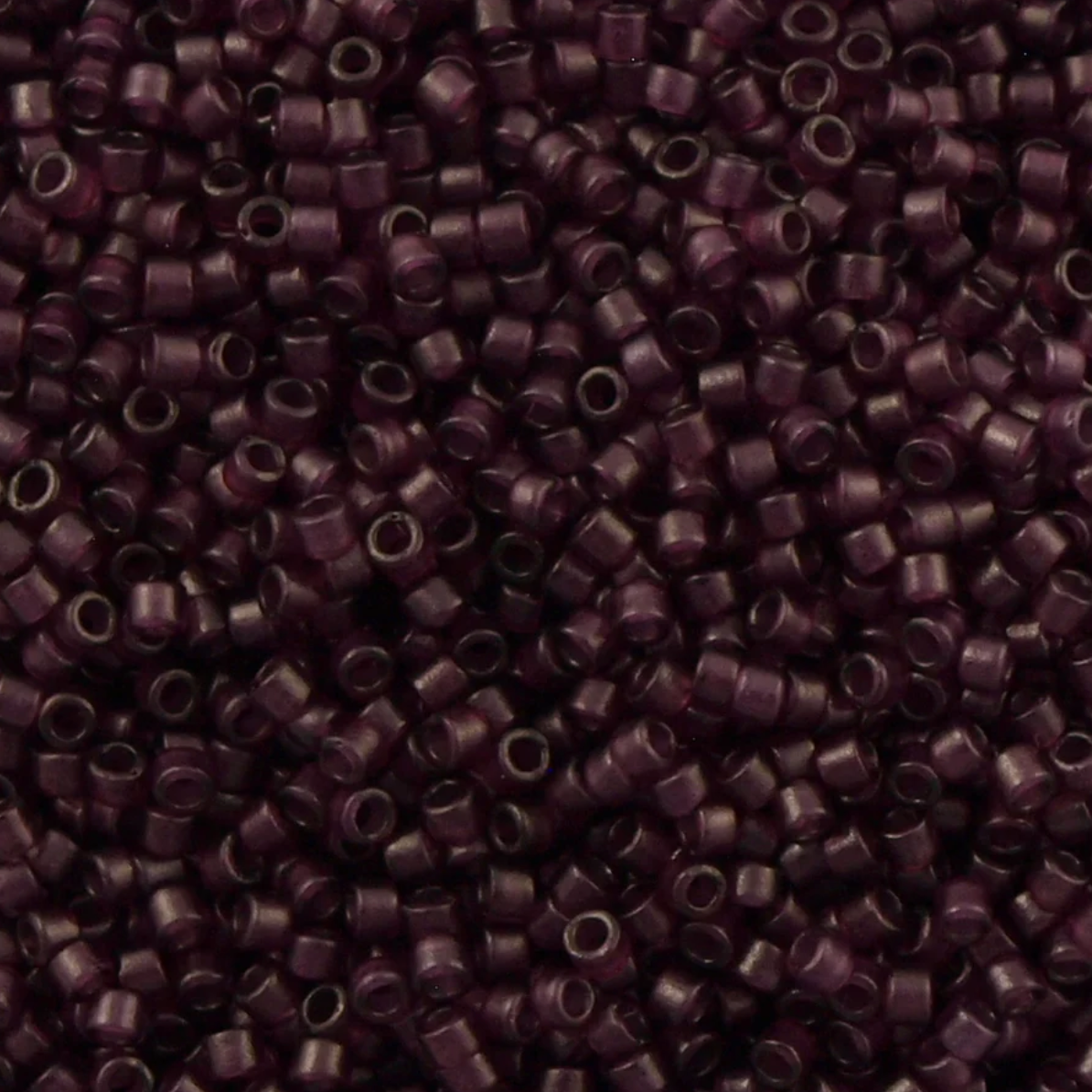 11/0 – Miyuki Delica - 5g Bag - Dyed Semi Frosted Transparent Dark Smoky Amethyst – DB784