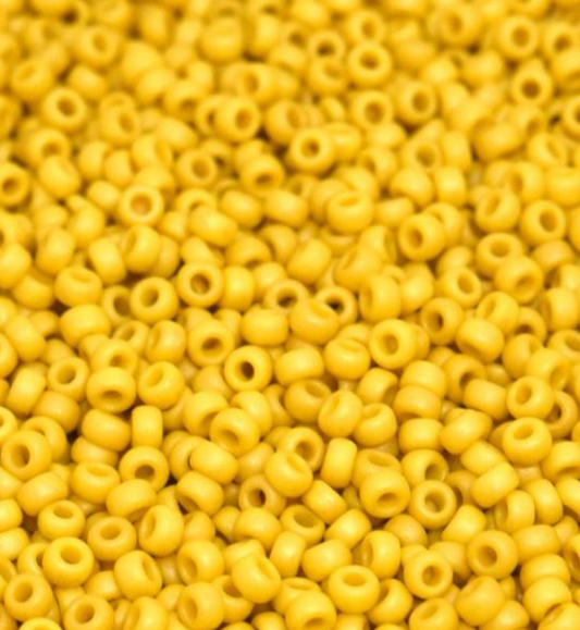 8/0 Miyuki Seed Beads - 25g Bag – Matte Opaque Canary - Colour 2311
