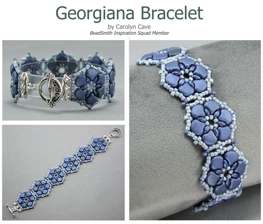Georgiana Bracelet Pattern by Carolyn Cave - Instant Download or Printed Copy