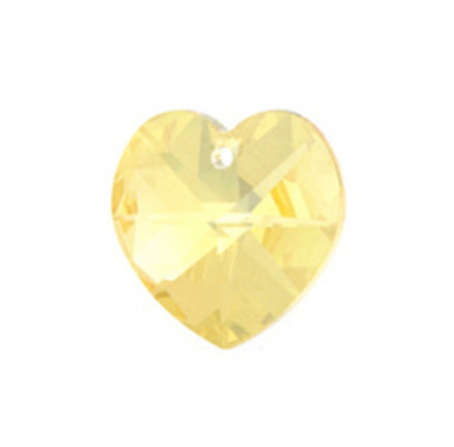 14mm Preciosa Heart Pendant (vintage and discontinued) - Blonde Flare - Per Piece