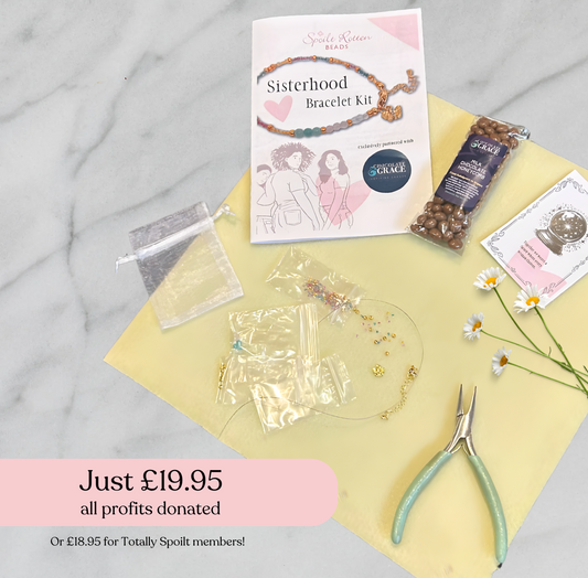 Sisterhood Bracelet Kit - Includes FREE Chocolate Gift & Affirmation Cards (Exclusive Partnership with Chocolate & Grace)