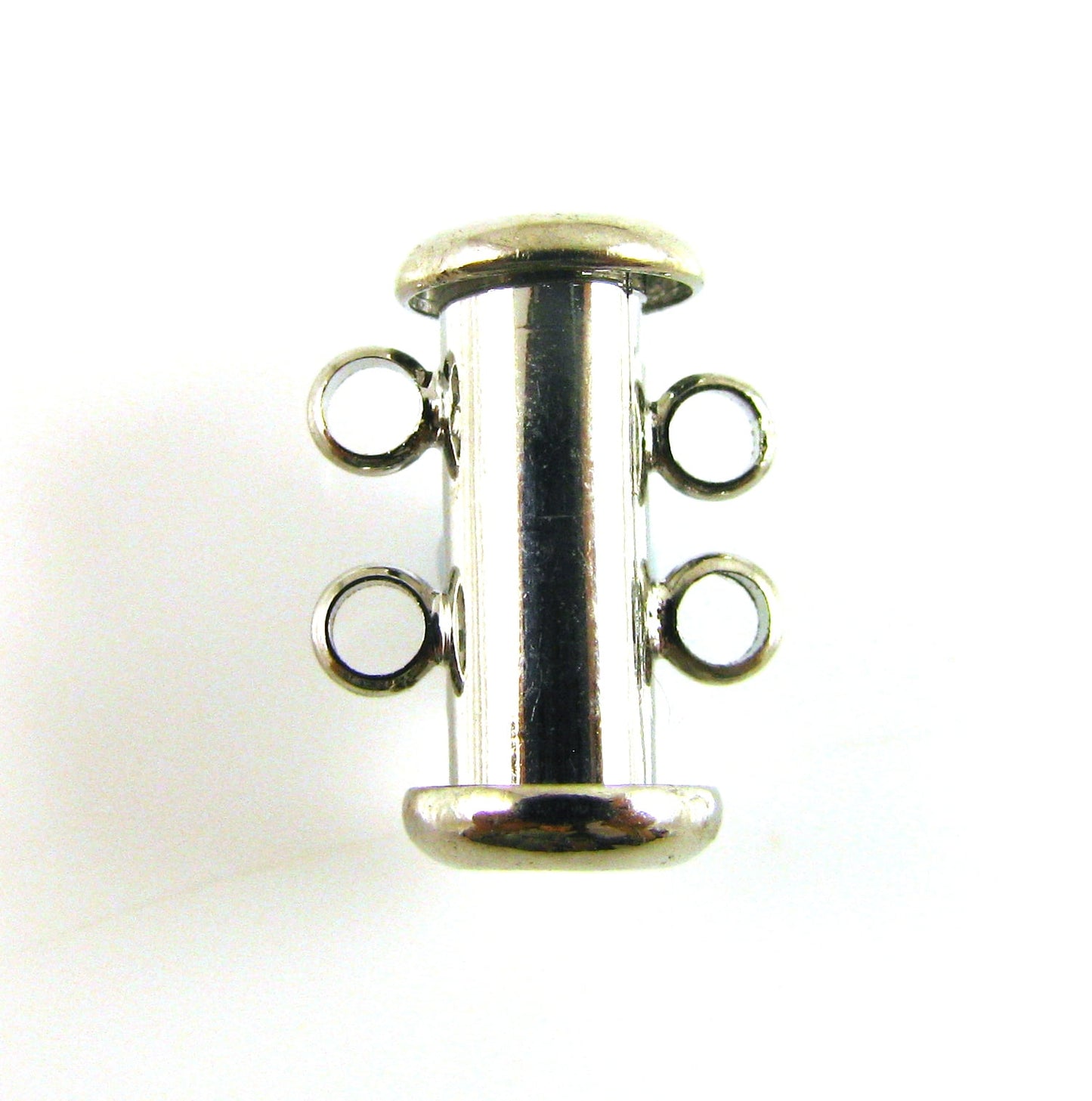 Silver Tone Two Strand Magnetic Clasp