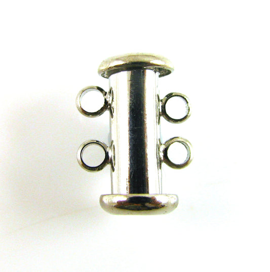 Silver Tone Two Strand Magnetic Clasp