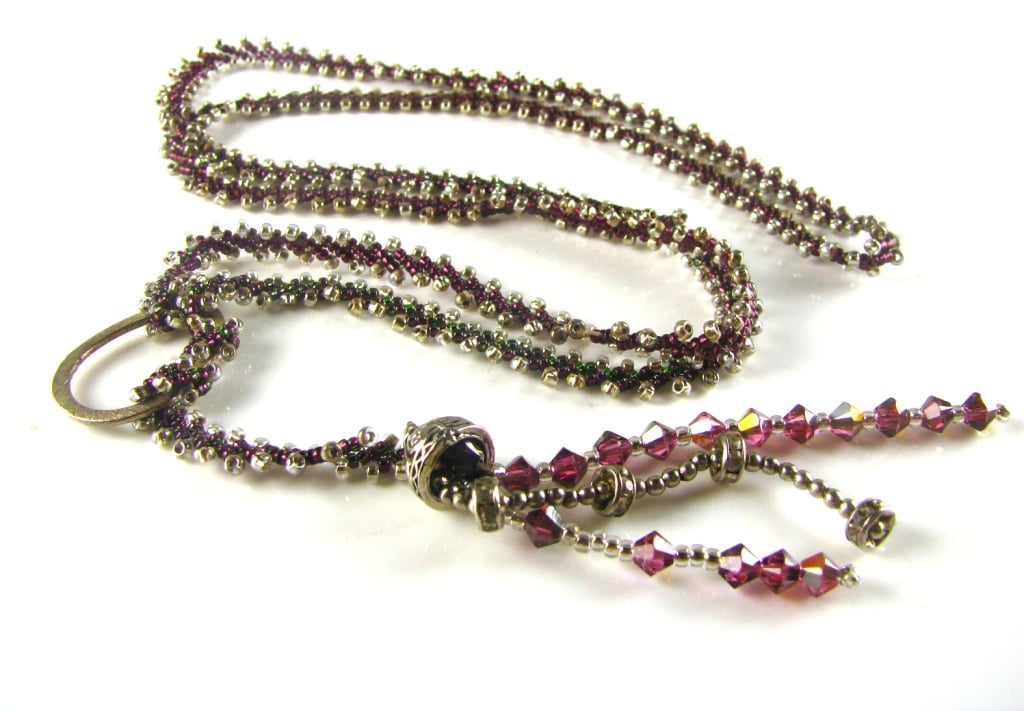 Beaded Lariat with St Petersburg Stitch Pattern – Instant Download or Printed Copy
