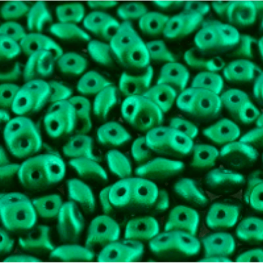 SuperDuo 2.5x5mm 22.5g Tube – Goldshine Dark Green