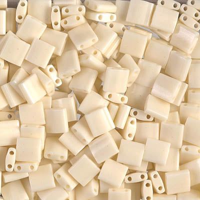 Miyuki Tila Beads - 5g Bag - Opaque Ivory
