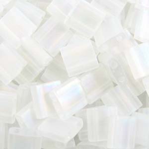 Miyuki Tila Beads - 5g Bag - Matte Transparent Crystal AB