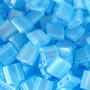 Miyuki Tila Beads - 5g Bag – Matte Transparent Light Blue AB