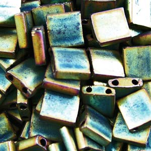 Miyuki Tila Beads- 5g Bag – Matte Metallic Patina Iris - TL2008
