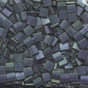 Miyuki Tila Beads - 5g Bag - Matte Metallic Blue Green