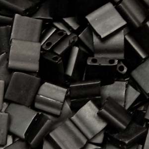 Miyuki Tila Beads - 5g Bag - Matte Black
