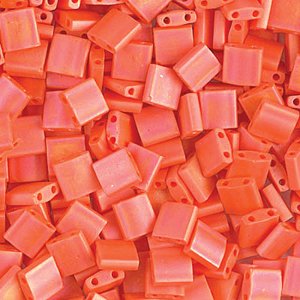 Miyuki Tila Beads - 5g Bag - Matte Opaque Orange AB