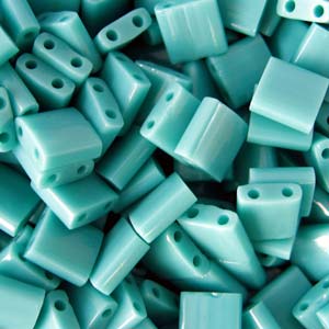 Miyuki Tila Beads - 5g Bag – Matte Opaque Turquoise AB