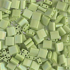 Miyuki Tila Beads - 5g Bag – Matte Opaque Chartreuse AB