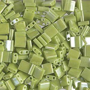 Miyuki Tila Beads - 5g Bag - Opaque Chartreuse Luster