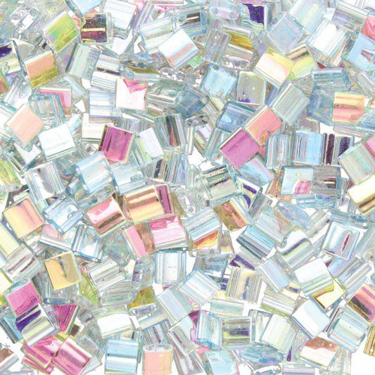 Miyuki Tila Beads - 5g Bag – Crystal Green Rainbow