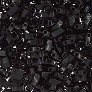 Miyuki Half Tila Beads - 5g Bag – Black