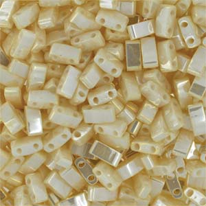 Miyuki Half Tila Beads - 5g Bag – Antique Ivory Pearl Ceylon