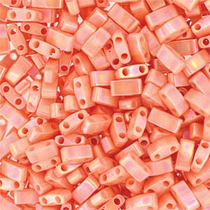 Miyuki Half Tila Beads - 5g Bag - Semi Matte Opaque Salmon