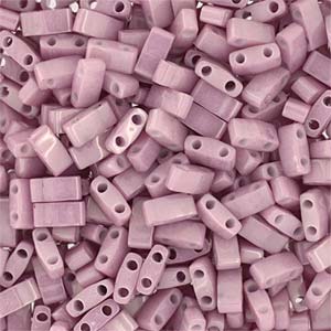 Miyuki Half Tila Beads - 5g Bag - Opaque Antique Rose Luster