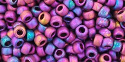 8/0 Toho Seed Beads - 10g Bag - Higher Metallic Frosted Mardi Gras
