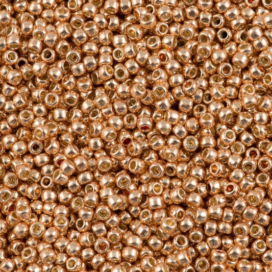 11/0 Toho Seed Beads - 10g Bag – PermaFinish – Galvanized Rose Gold