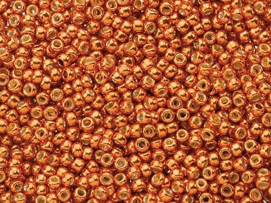 8/0 Toho Seed Beads - 10g Bag – PermaFinish – Galvanized Saffron