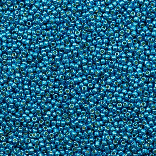 8/0 Toho Seed Beads - 10g Bag - PermaFinish - Galvanized Aqua Sky
