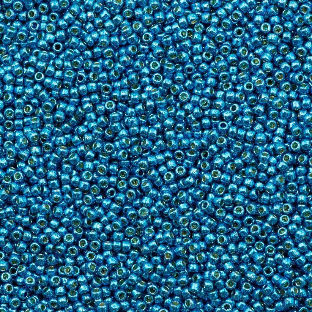 11/0 Toho Seed Beads - 10g Bag – Permafinish - Galvanized Aqua Sky
