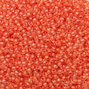 11/0 Toho Seed Beads - 10g Bag – Inside Colour Lined – Coral Apricot Lined