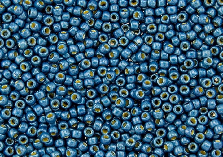 11/0 Toho Seed Beads - 10g Bag – PermaFinish – Galvanized Turkish Blue