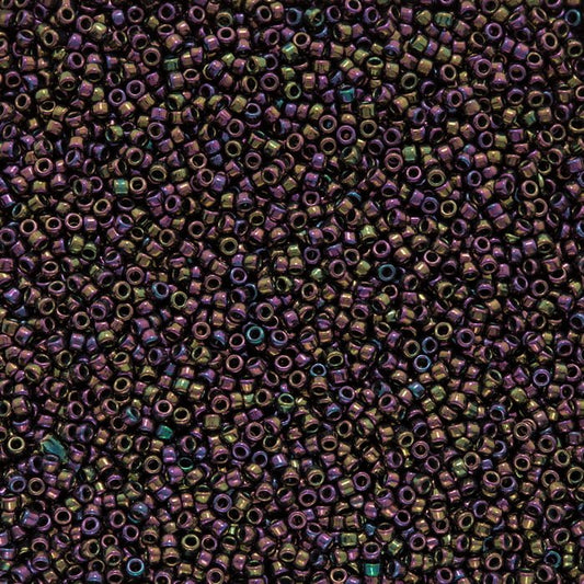 15/0 Toho Seed Beads - 5g Bag – Metallic  Purple Iris